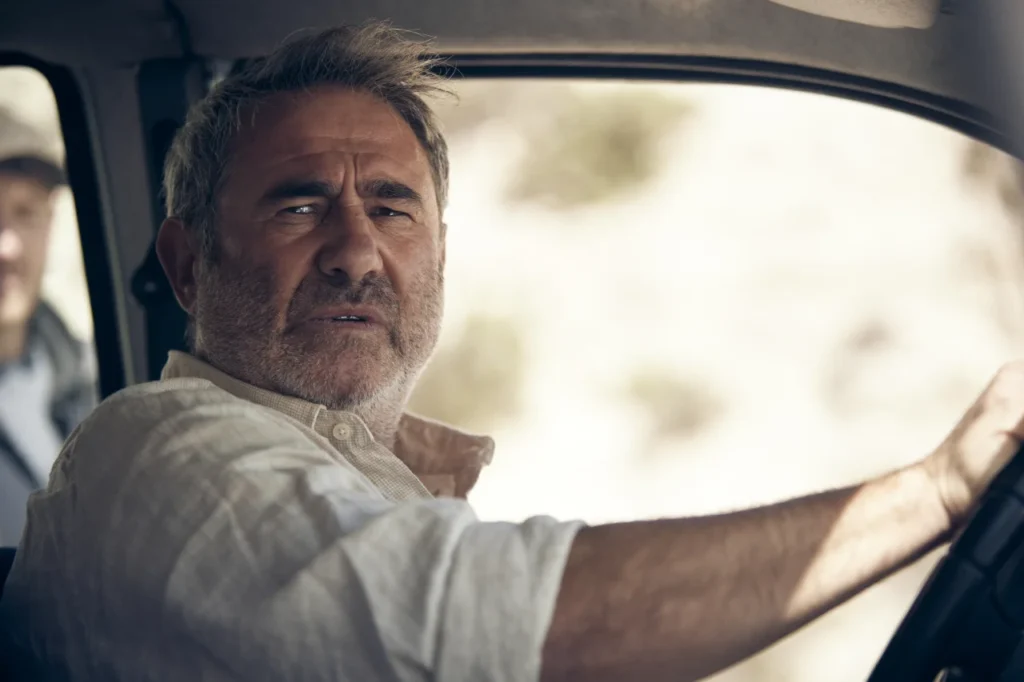 Still from the movie SIRĀT. Sergi Lopez